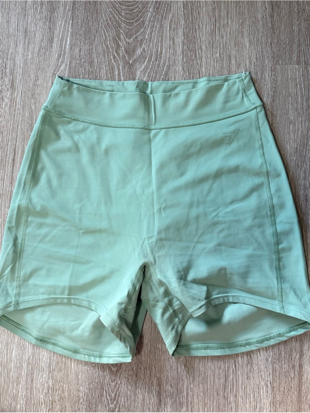 Gymshark x KK Fit Aqua Green Scrunch Shorts Medium Seamless